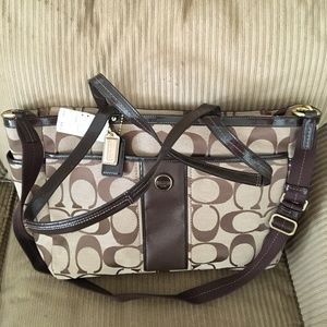 Brand New Brown Coach Diaper Bag